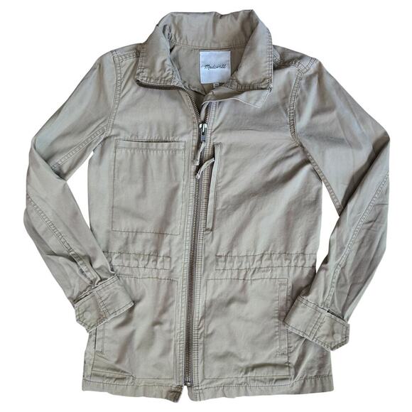 Madewell Womens Fleet Passage Utility Cargo Jacket XS Khaki Military Gorpcore - Picture 5 of 11